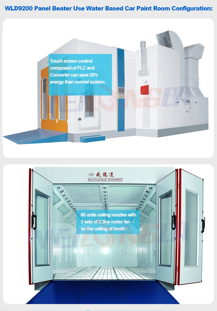 Wld9200 (Luxury Type) (CE) Italy Type Car Spray Booth Auto Paint Booth Exhaust Systems