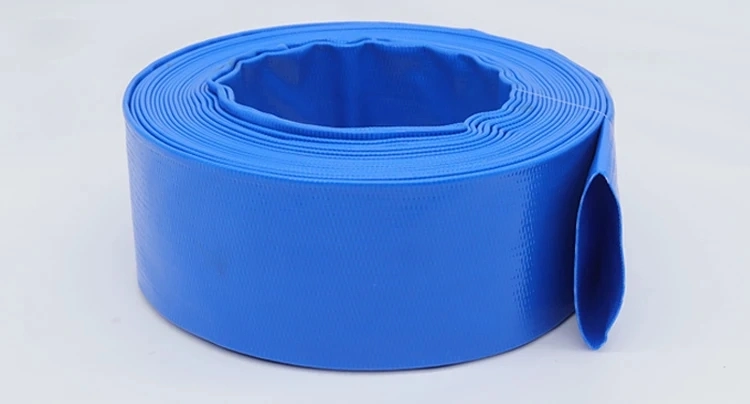 2 Inch ID 50 FT Pool Backwash Hose Heavy Duty Reinforced Blue PVC Lay Flat Water Discharge Pump Hoses for Swimming Drain