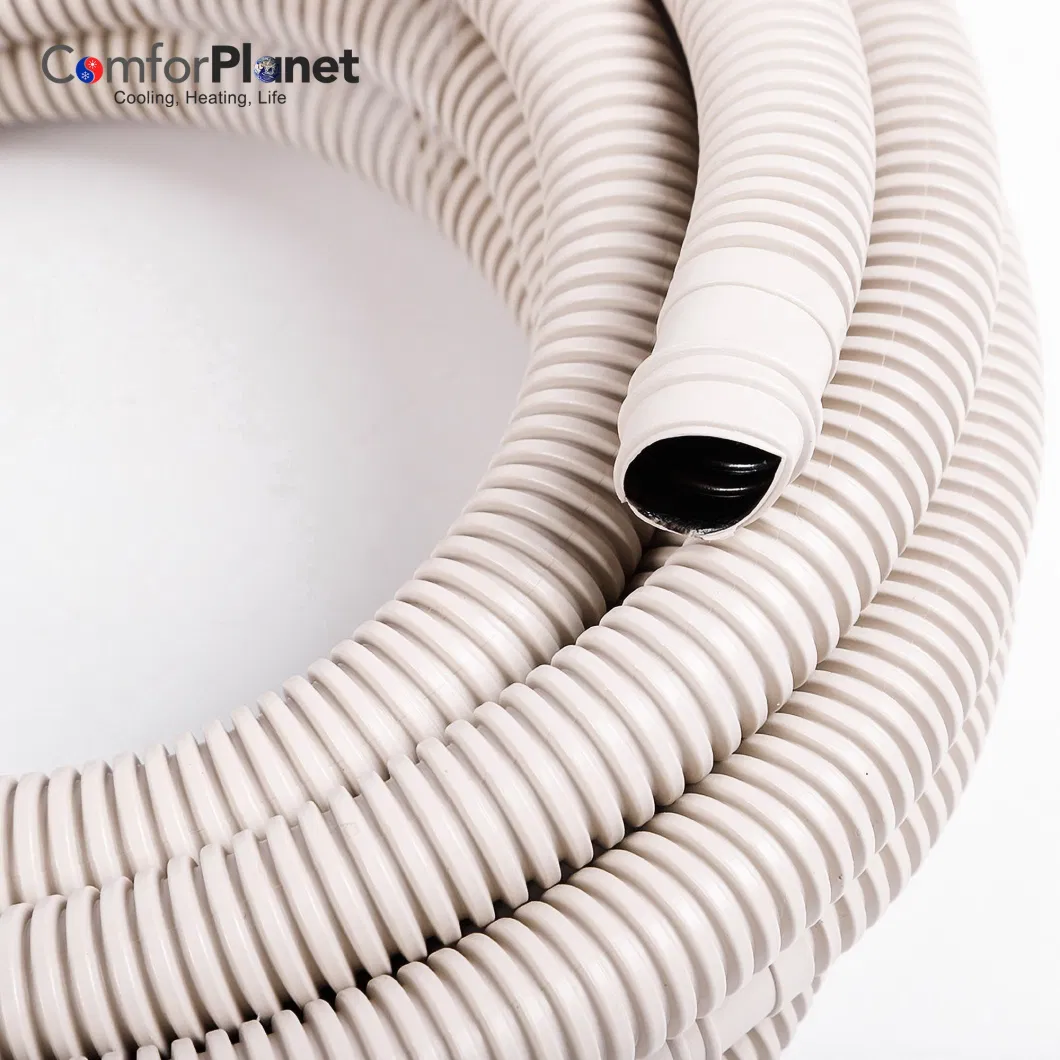 HVAC Supplier 8 10 Inch Double Layer Line Water Outside Heat Preservation Plastic PVC Flexible Air Conditioner Drain Hose