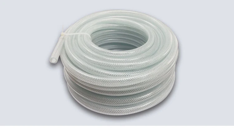 Non Toxic PVC Water Lever Hose Flexible PVC Clear Nylon Braided Hose Pipe 1/8 1/4&quot; 1/2 3&quot; for Watering Garden Irrigation Shower Gas Oil Fuel