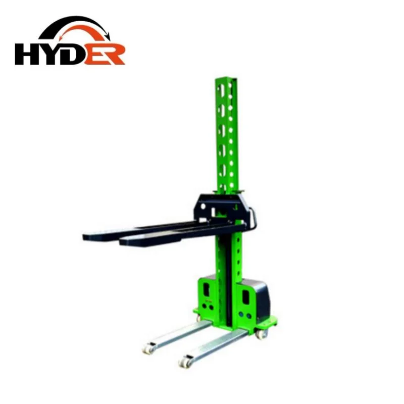 Mini Hydraulic Electric Stacker 1000kg 800/1000/1300mm Unload Container Self-Loading Forklift Truck