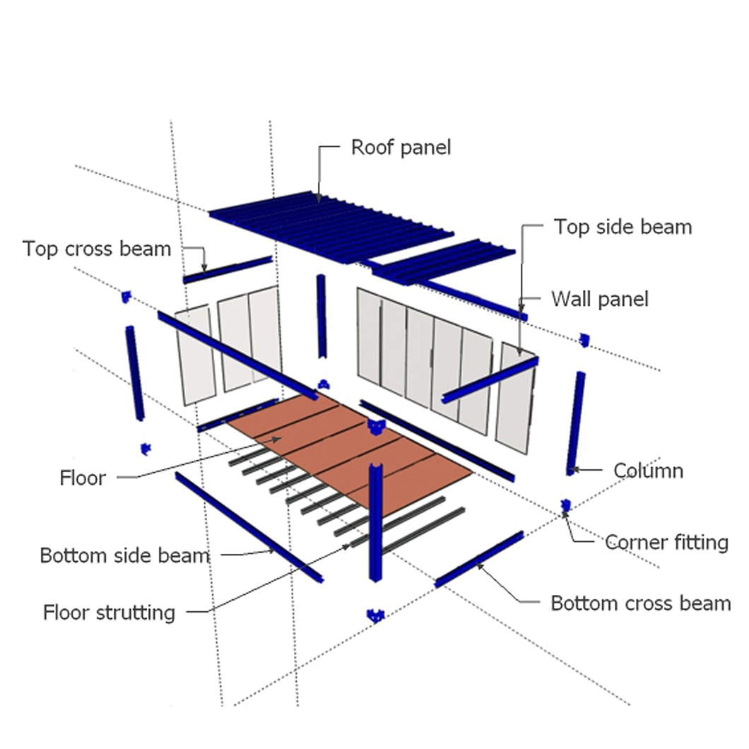 Mobile Shop/Temporary Kitchen 20FT Flat Pack Prefabricated Modular Container House