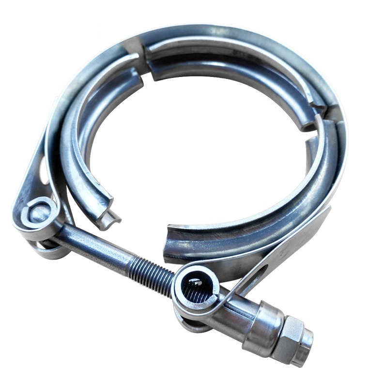 Stainless Steel V-Shaped Clamp for 3-Inch Exhaust Pipe Modification Without Flange V-Band Clamp