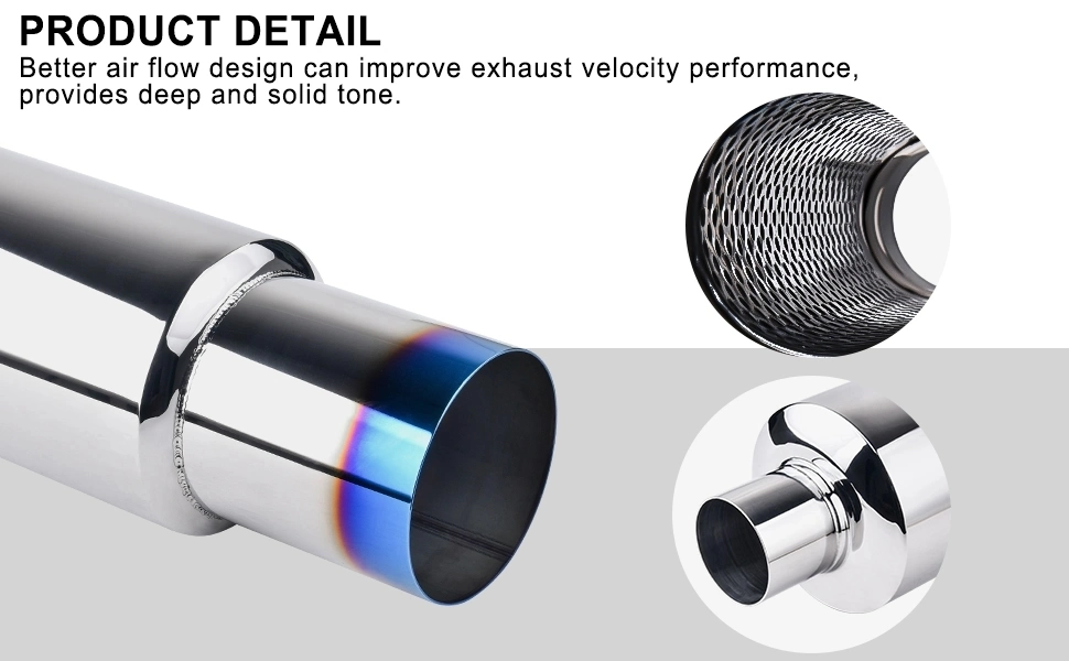 Hks Style Accept Customization Exhaust Pipe Silencer with Titanium-Effect Tip