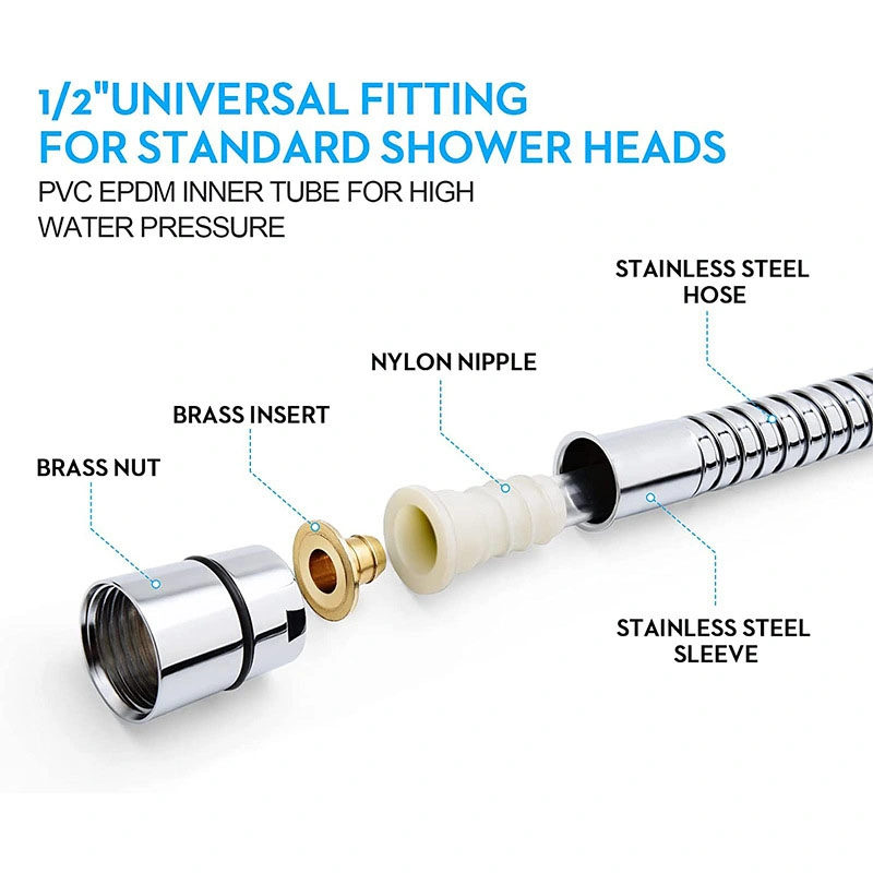 High Quality Ultra-Flexible Replacement Metal Stainless Steel Shower Hose