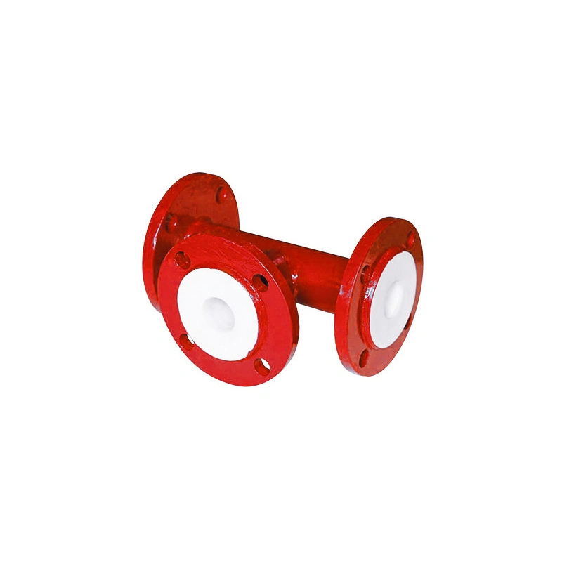 Anti Corrosive Liquid Chemical Steel Lined PTFE Coated Molded Pipe Fitting Tee Pipe