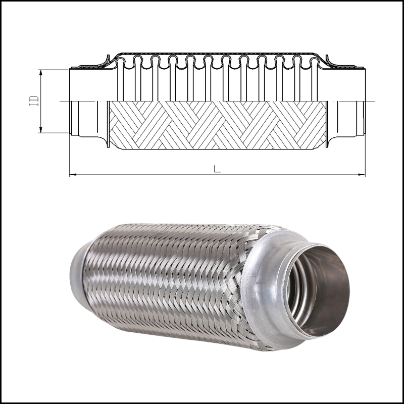 Exhaust Flexible Pipe Without Inner Braid Unlined Corrugated Hose