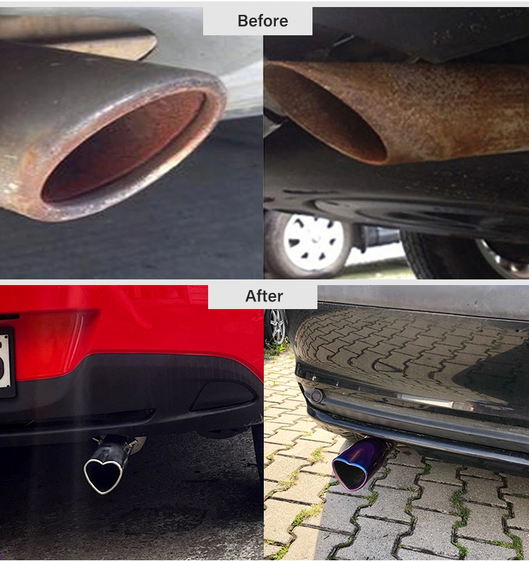 Heart Shaped Surface Polishing Exhaust Tail Pipe