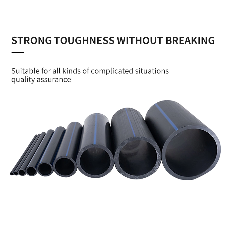 Black HDPE PE100 Water Supply Pipe High Density Polyethylene Pipes