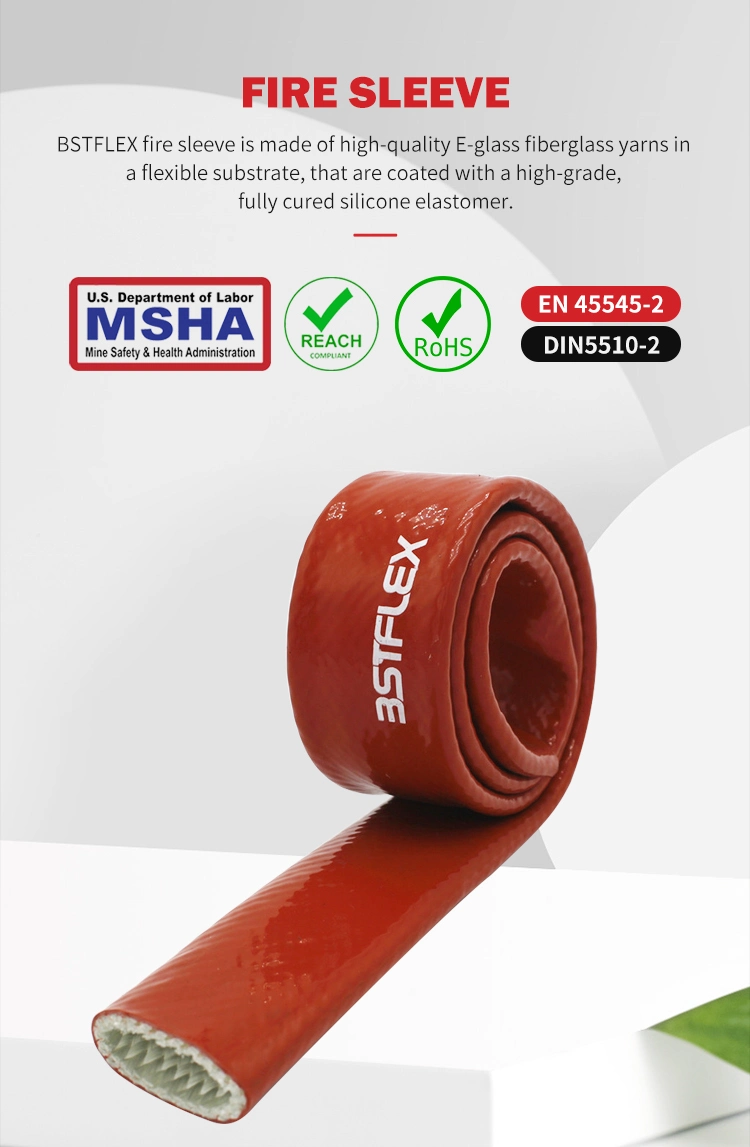 Silicone Rubber Coated Fiberglass Insulation Sleeve for Exhaust Pipe