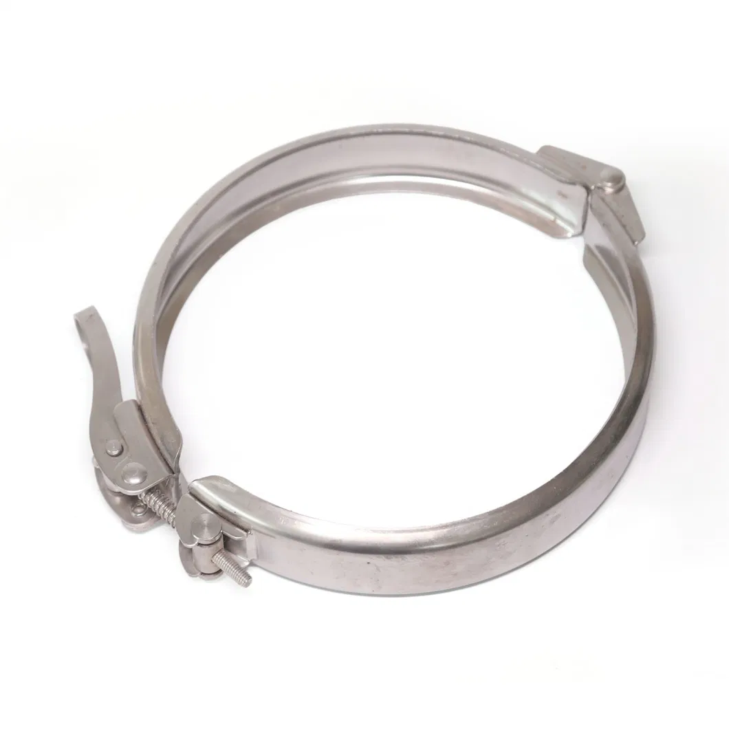 Heavy Duty Bolt V - Band Tube Clamp Clips Stainless Steel Metal Strong Exhaust Pipe Hydraulic Hose Clamp