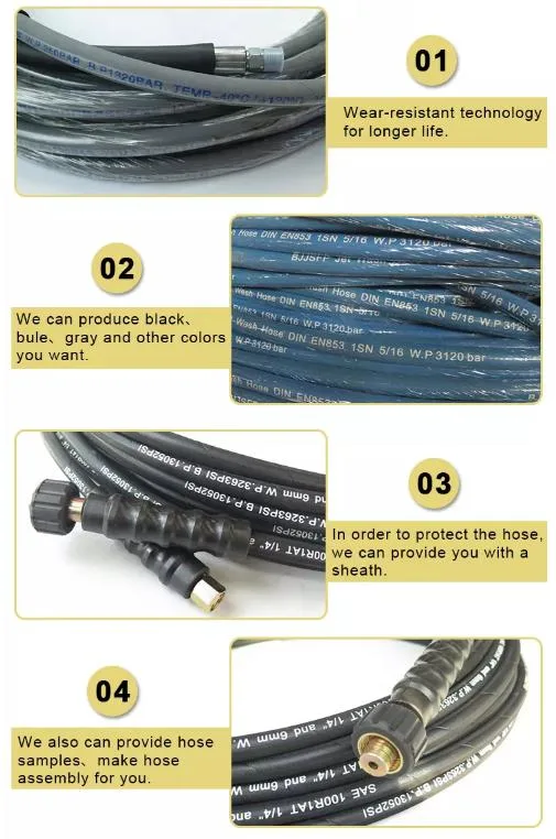 Petrol Drain Sewer Cleaning Jetting Washer Hose for Car