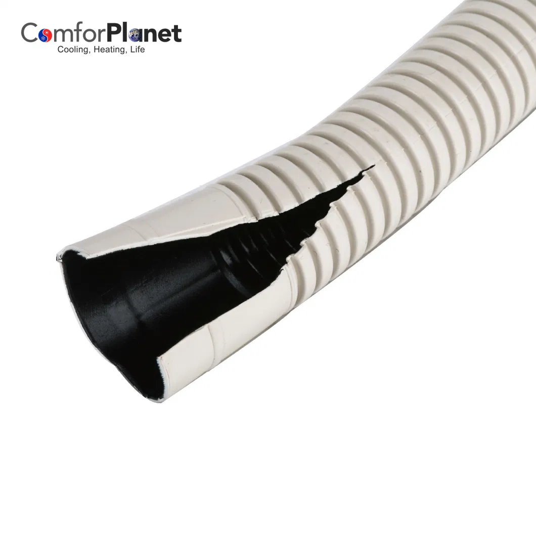 HVAC Supplier 8 10 Inch Double Layer Line Water Outside Heat Preservation Plastic PVC Flexible Air Conditioner Drain Hose