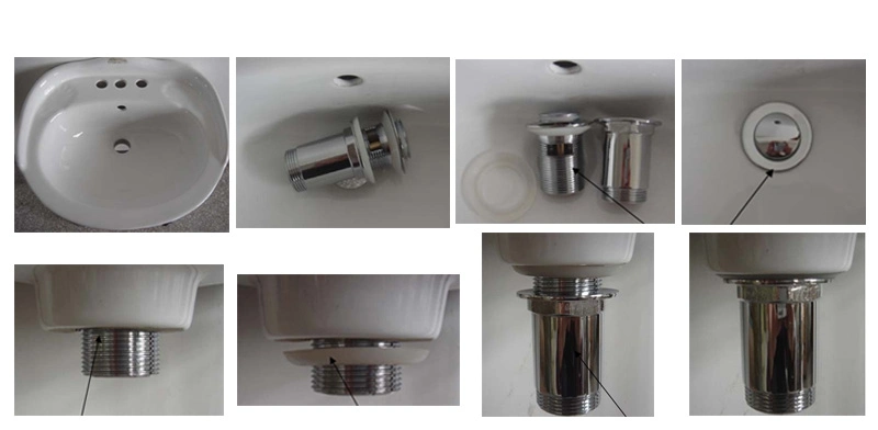 Flexible Waste Pipe with Chrome Plated Basin Sink Drain Hose