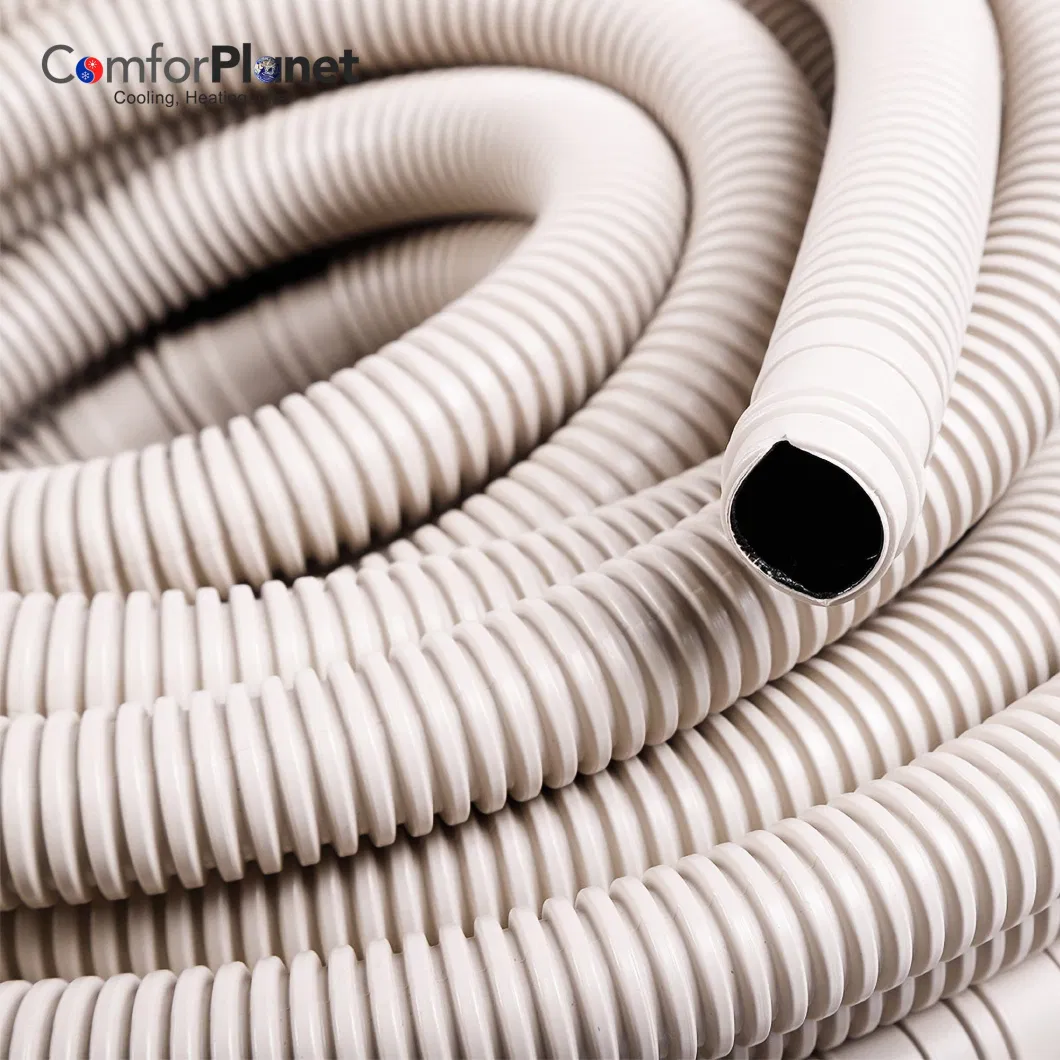 HVAC Supplier 8 10 Inch Double Layer Line Water Outside Heat Preservation Plastic PVC Flexible Air Conditioner Drain Hose