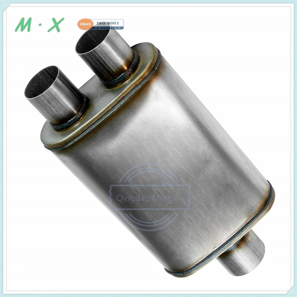 4&prime;&prime;x9&prime;&prime; 5&prime;&prime;x8&prime;&prime; Oval Universal Stainless Steel Exhaust Muffler Silencer Whole Length 24&quot;