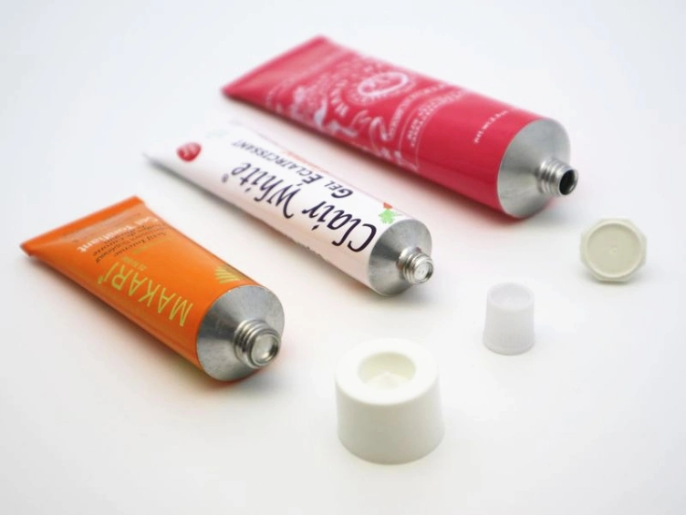 Wholesale 15ml 25ml 50ml Aluminum Cream Tubes for Cosmetics with Tail Clip Customized Hand Cream Packaging Metal Tube