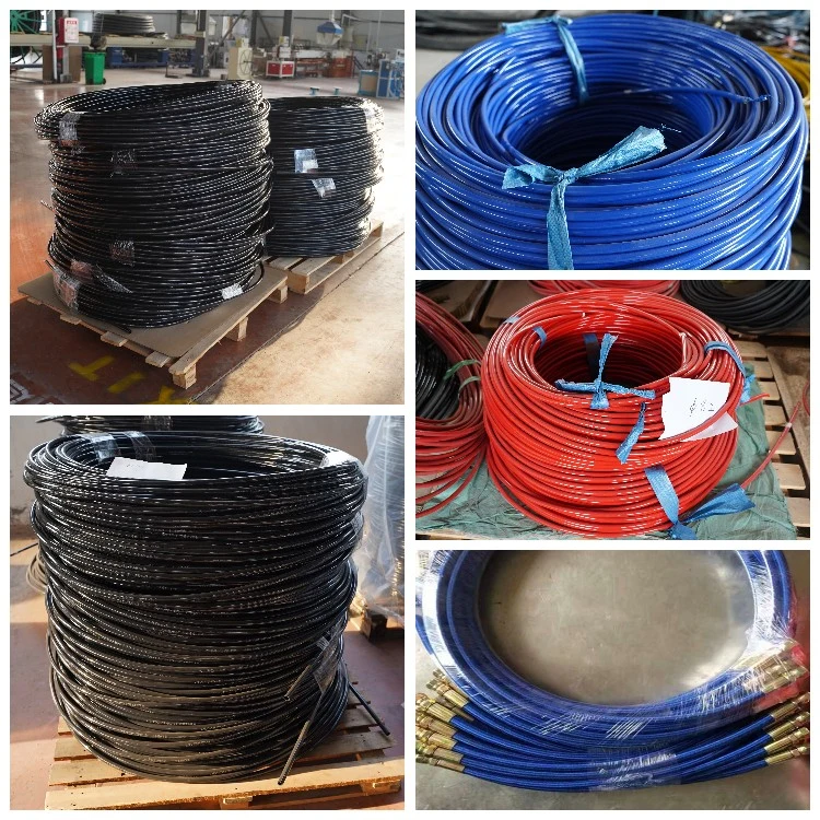 1/4 Inch Sewer Jetter Pressure Washer Hose, NPT, Drain Cleaning Hose, Button Nose &amp; Rotating Sewer Hose