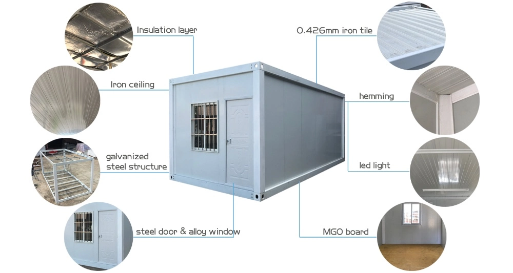 New Designed Low Cost Modern Prefab Shop, Prefabricated Container House Shop for Sale