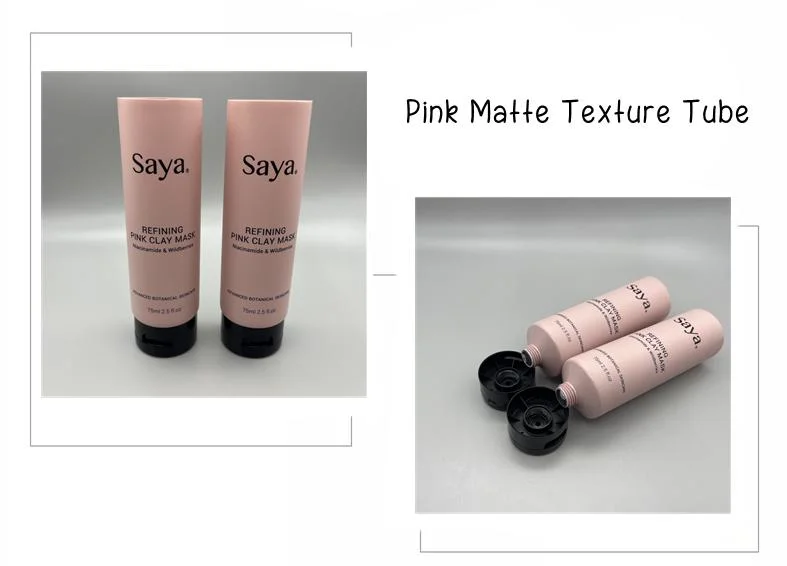 Factory Price Unsealed Tail 100ml Customized Matte Pink Cosmetic Squeeze Tube