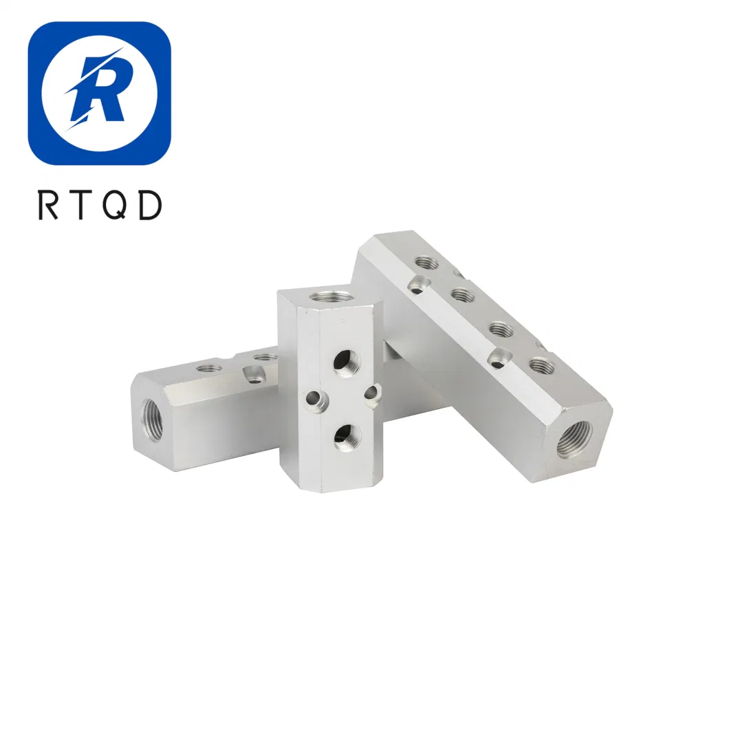 Ruituo High Quality Multi Pipe Base Air Distributor Multi-Line Air Exhaust Al Series Match with Quick Connector Pneumatic Fittings