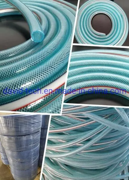 PVC Braided Polyester Thread Transparent Layer Reinforced Layflat Garden Air Gas Water Oil Delivery Suction Pipe Tube Hose