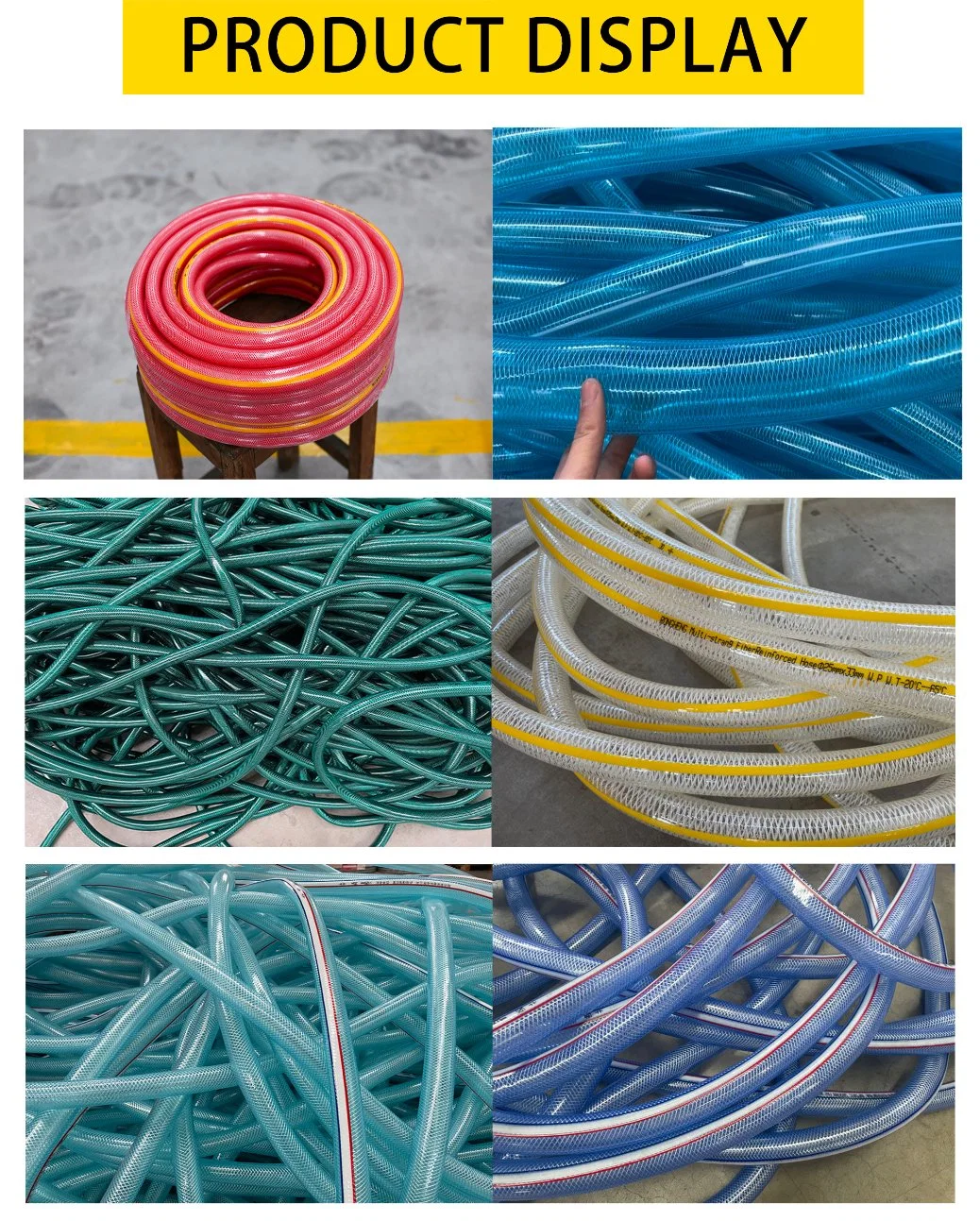 Factory Wear-Resistant PVC Fiber Reinforced Braided Garden Hose Conveyor Drain Hose