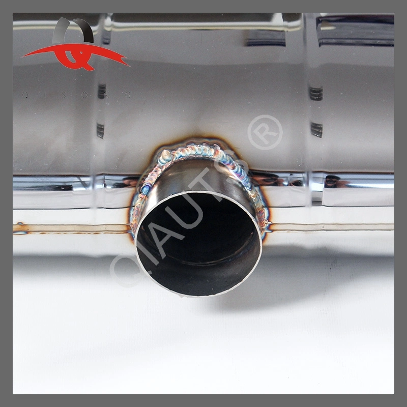 Custom Pipe Universal Dual Streetpower Oval Exhaust Muffler 2.5in Silencer