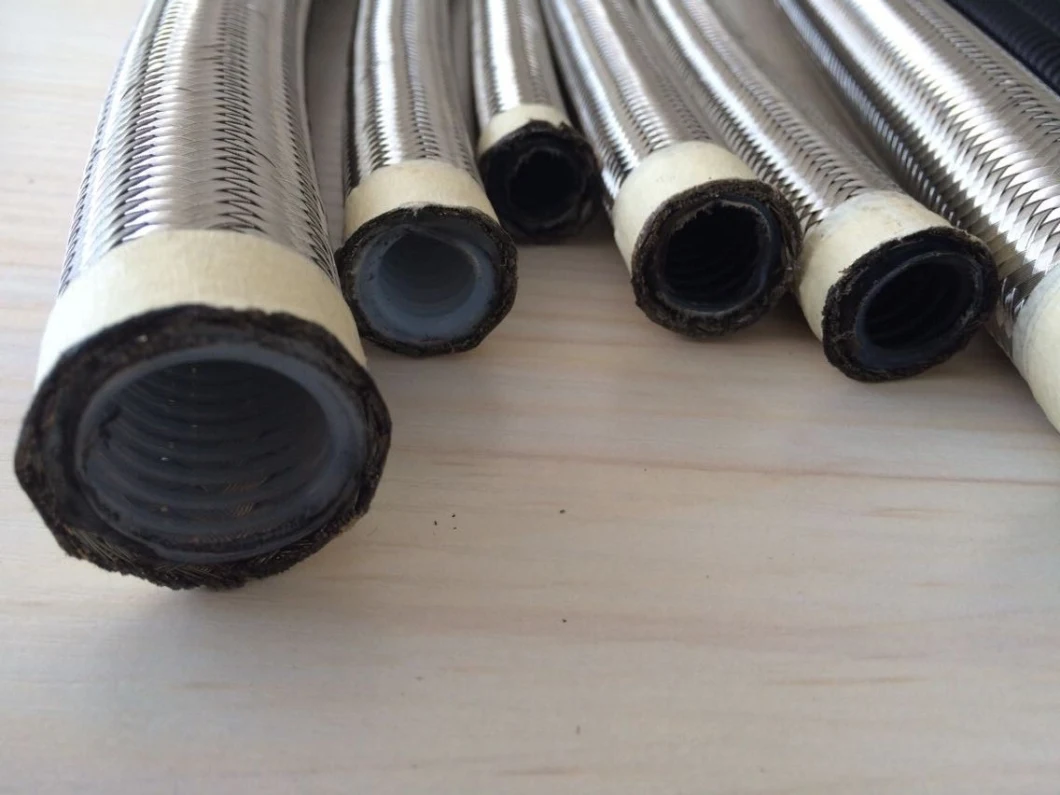 Stainless Steel Braided PTFE SAE100 R14 Flexible Colorful PTFE Hose