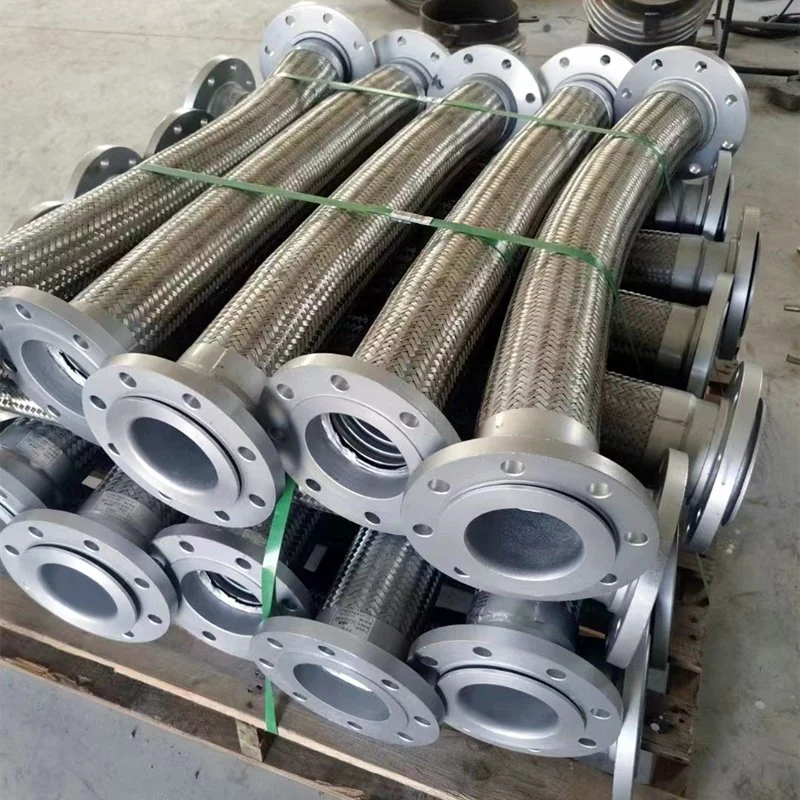 Stainless Steel Wire Braided Flexible Flanged Expansion Joint Corrugated Metal Hose with Flange Corrugated Tube Bellow