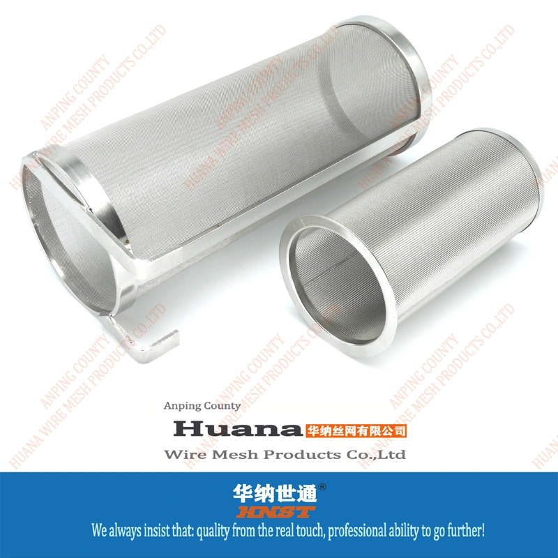 Food Grade Single-Layer Double-Layer 25 50 60 80 100 Micron Stainless Steel Filters Cylinder Mesh Tube