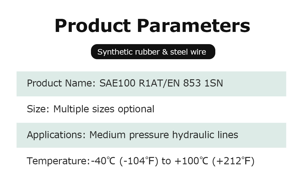 1 Inch High Pressure Tractor Hydraulic Rubber Hose Pipe