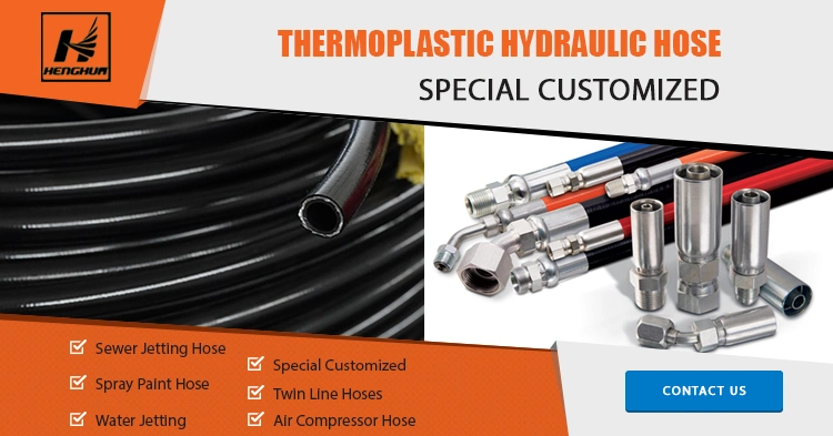 1/4 Inch Sewer Jetter Pressure Washer Hose, NPT, Drain Cleaning Hose, Button Nose &amp; Rotating Sewer Hose