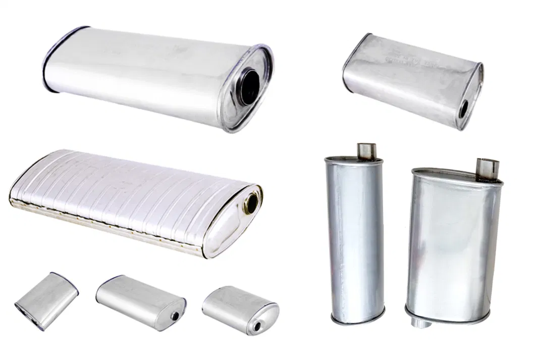 Factory Direct High Performance Car Exhaust Pipe Exhaust Muffler Round Type Muffler Catalyst Catback Muffler Silencer