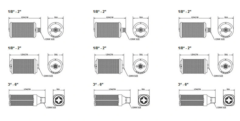 1-4 Amusen Compressor Filter Silencer Thru-Flow Vacuum Pump Exhaust Air Dryer Mufflers Muffler Parts