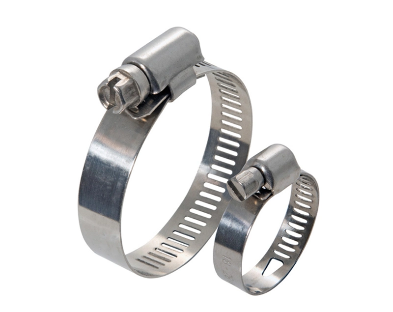 3 Inch to 6 Inch Heavy Duty Fixed Stainless Steel American Cable Hose Clamp