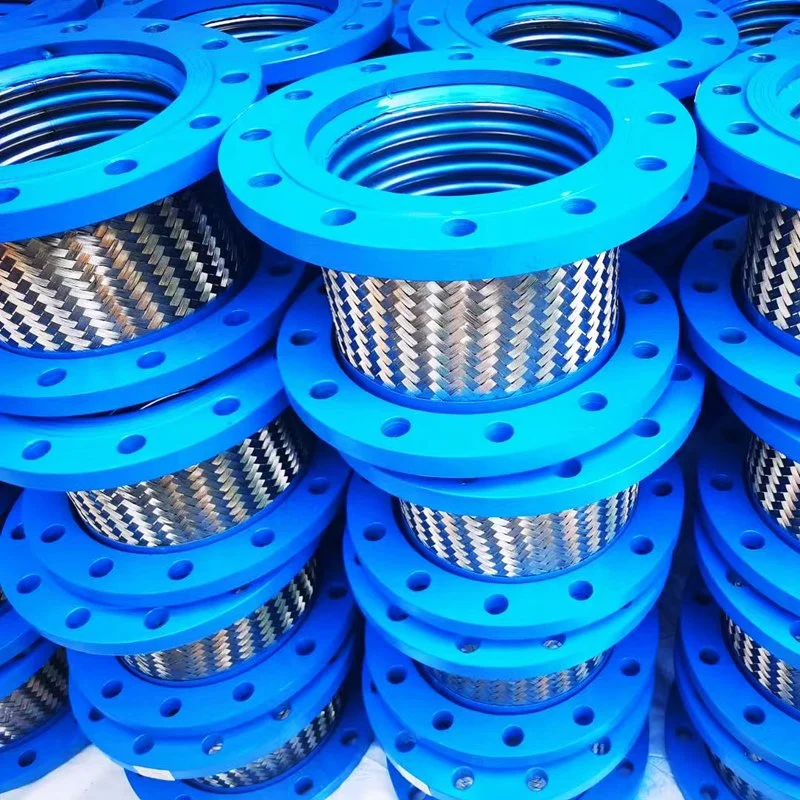 Stainless Steel Wire Braided Flexible Flanged Expansion Joint Corrugated Metal Hose with Flange Corrugated Tube Bellow