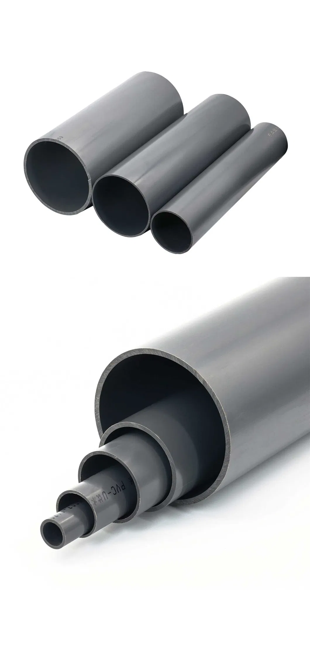 Large Diameter Plastic Water and Drainpipe 200mm 300mm 400mm UPVC PVC