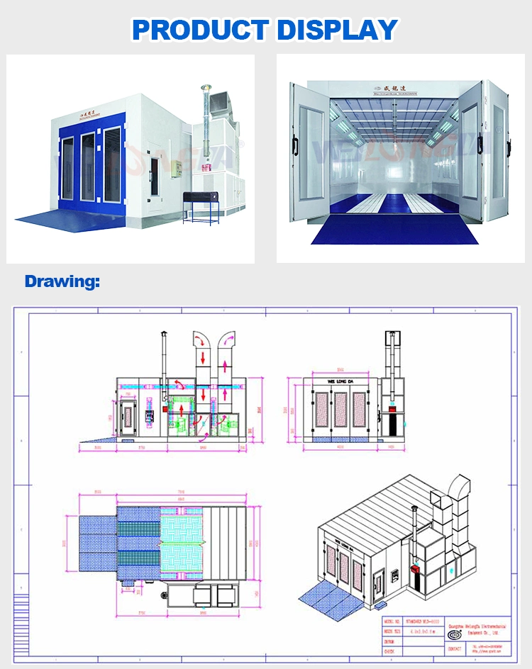 Wld9000 Auto Paint Booth Auto Spray Booth Paint Oven Painting Booth Painting Room Paintng Cabin Painting Chamber Garage Equipment Auto Body Repair 4s Shop CE