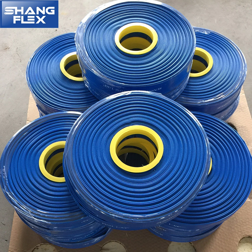 PVC Layflat Discharge Hose Pipe 1-16 Inch for Water Drain Pump Agriculture Irrigation Pool Backwash Plastic Lay Flat Hose