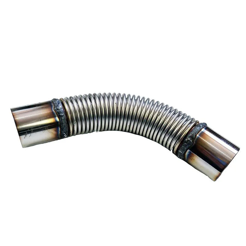 Stainles Steel Flexible Pipe with Interlock Liner Stainless Steel Exhaust Welded Braid Flexible Bellow Pipe Exhaust Tip Exhaust Welded Elbow Stainless Steel