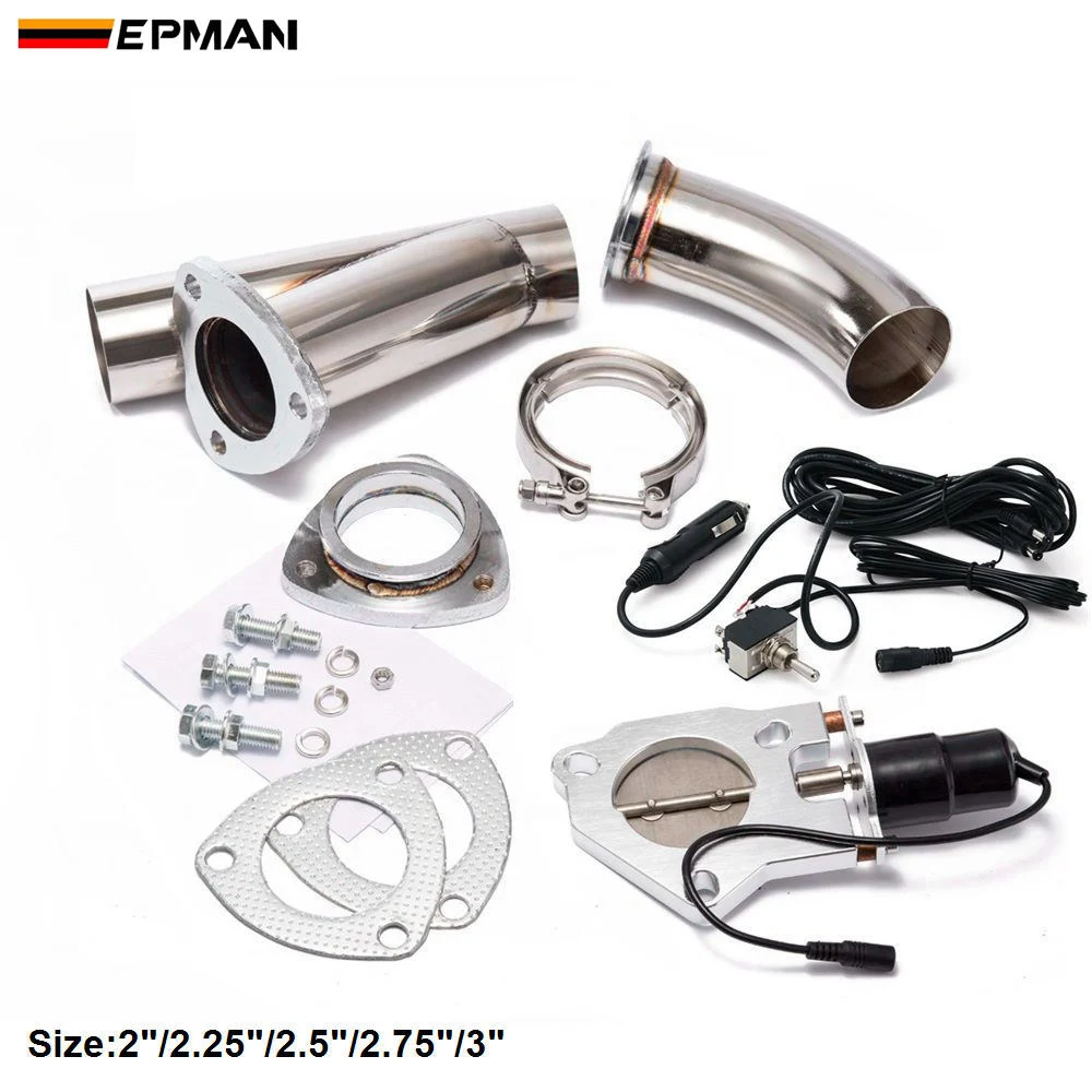 Epman 2&quot;/2.25&quot;/2.5&quot;/2.75&quot;/3&quot;/3.5&quot; Electric Cutout / E-Cut out Valve System W/O Remote for Exhaust Catback/Downpipe Ep-Cutyxmm