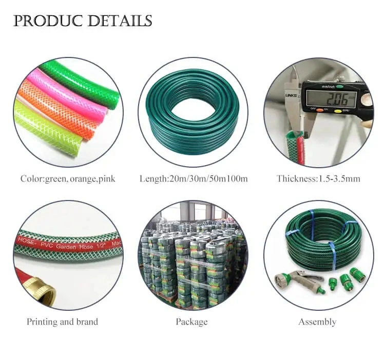 Hot Selling High Quality PVC Fiber Reinforced Hose Garden with Reel 1 Inch 3/4 Inch 5/8 Inch 1/2 Inch for Home &amp; Garden Watering Irrigation