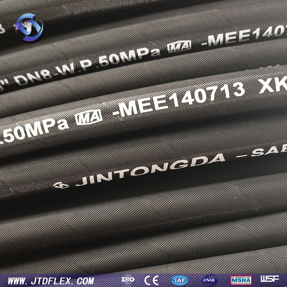 Manufacturer Direct Sales Flexible Rubber Hydraulic Hose SAE 100r2at DIN En853 2sn with Two Steel Wire Braids