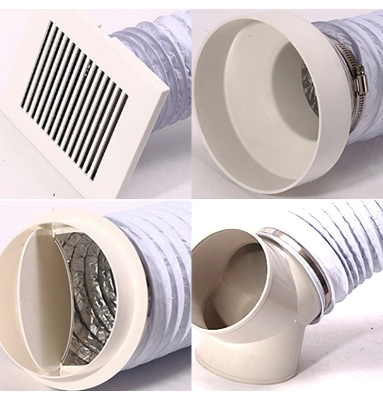 Flexible Double Aluminium Foil Ducting Hose for Inline Duct Fan Ventilator Ventilation Tube Air Exhaust Extractor for Factory