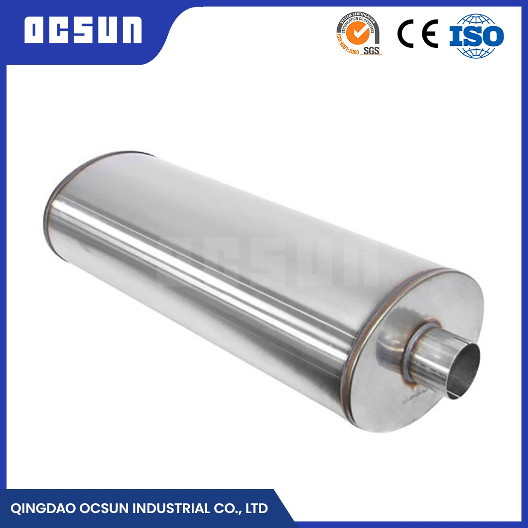 Ocsun Wholesale Aluminized/Mild Steel Material Exhaust Pipe Muffler Manufacturing China Throttle Valve Silencer