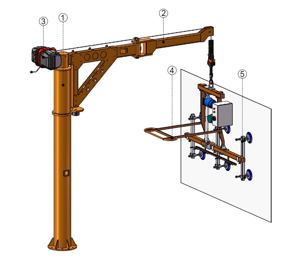 500kg Overhead Load and Unload Truss Crane System Lifting Hoist