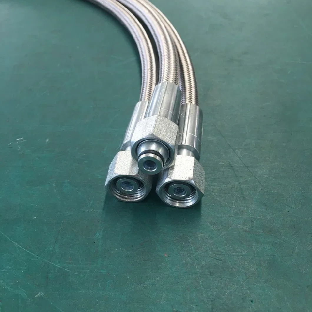 Stainless Steel Braided PTFE SAE100 R14 Flexible Colorful PTFE Hose