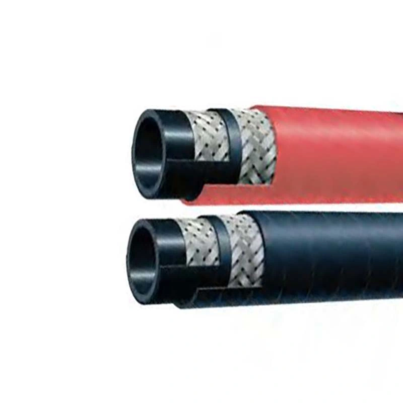 High Temperature 270 Psi EPDM Steel Wire Braided High Pressure Industrial Steam Hose for Dryer Steam Turbine Long Life Transfer of Saturated Steam Heat Resista