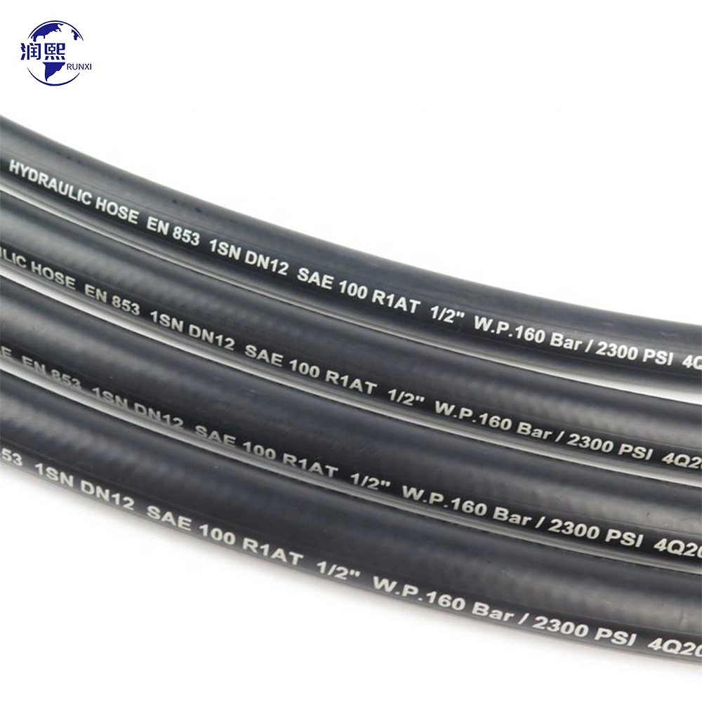 3/4 5/16 in Bulk 100r1 Braided Steel Wire Flexible Hydraulic Hose Supplier